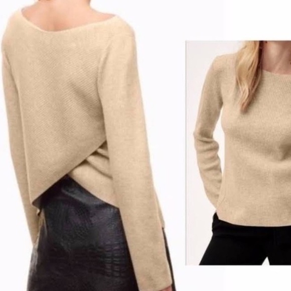 Babaton kitano linen/wool blend crossback sweater - Picture 1 of 7